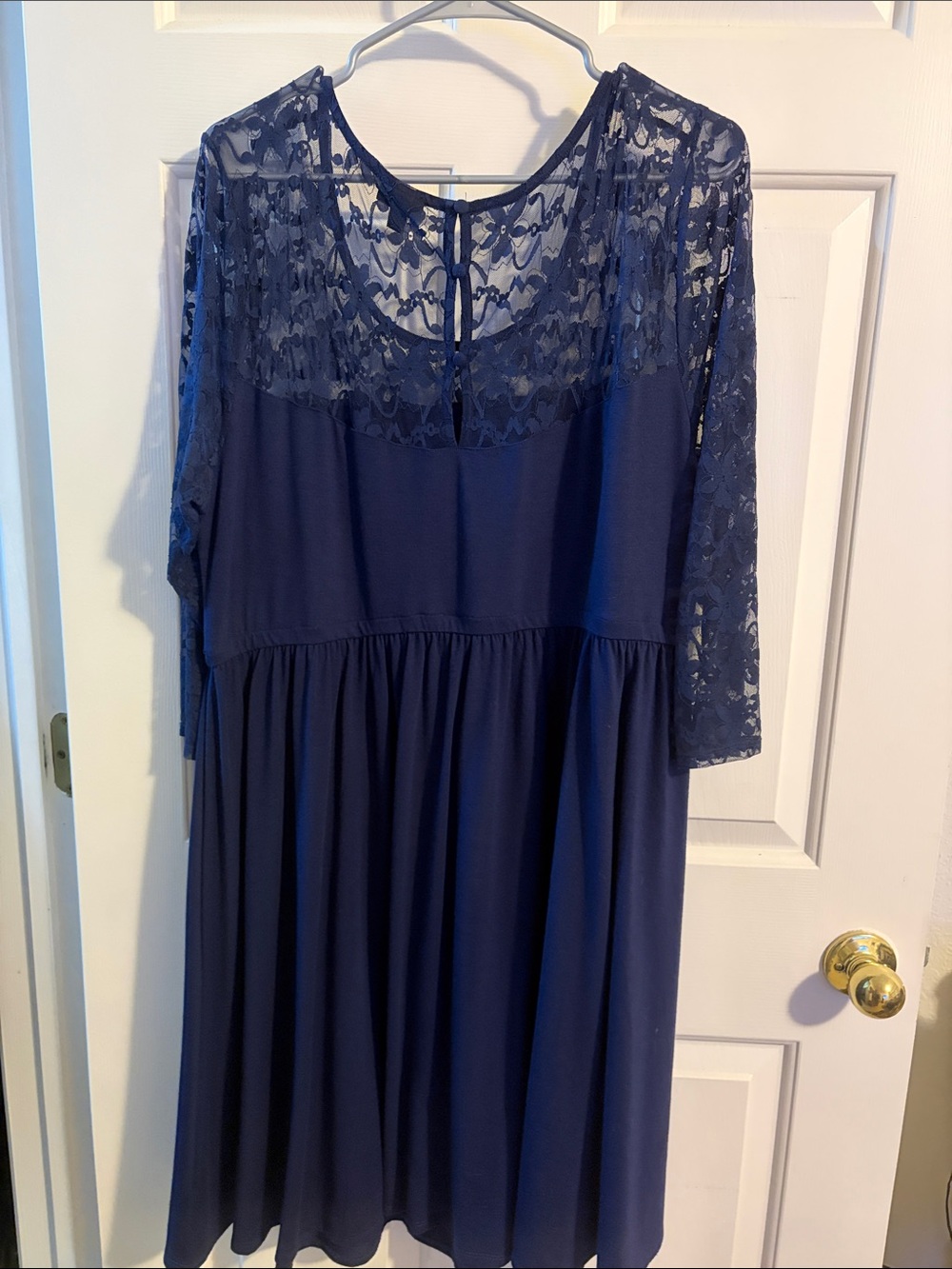 torrid Navy Lace Fit & Flare Dress - Picture 3 of 3